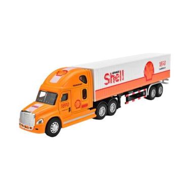 Imagem de Caminhão De Brinquedo De Liga Metálica Para Transporte De Contêineres,