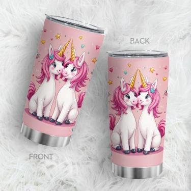 Imagem de Caneca de viagem Oasisdream Tumbler de aço inoxidável 600mL com tampa