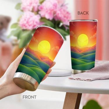 Imagem de Caneca de aço inoxidável Travel Tumbler Oasisdream 600ml
