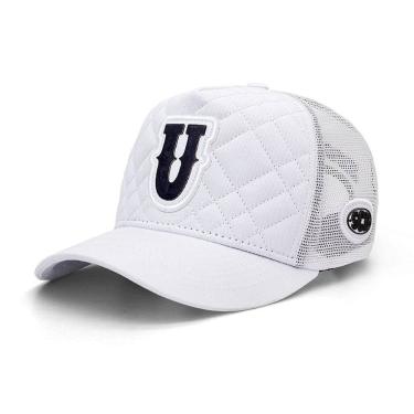 Imagem de Boné Sacudido`s - Alfabeto Letra U - Fogo - Matelassê Branco