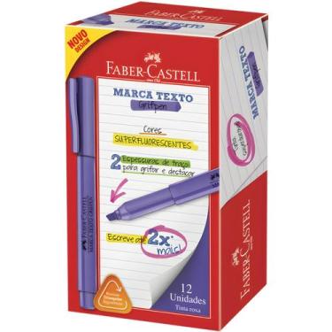 Imagem de Marca Texto Faber Castel Grifpen Neon Marcador Roxo Caneta - Faber-Cas