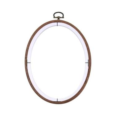 Imagem de Aro De Bordado ABS Com Textura De Madeira, Ferramenta Para Ponto Cruz,