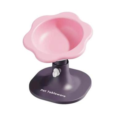 Imagem de Tigela De Água E Comida Para Gatos Com Altura Ajustável, Antiderrapant