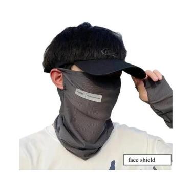 Imagem de Máscara Facial Masculina plus Size De Seda Gelada Com Proteção Solar E