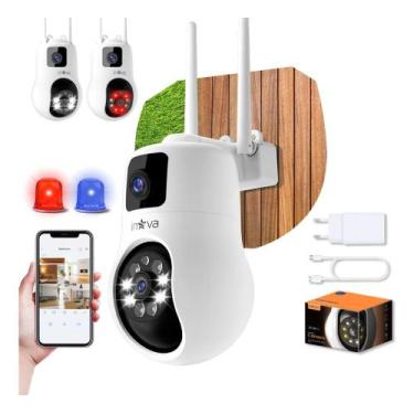 Imagem de Câmera De Segurança Ip Wifi Icsee Dual-lens Visão Noturna Branco - INO