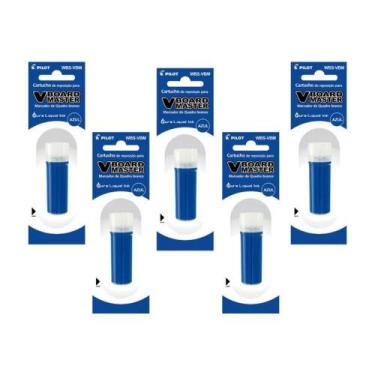 Imagem de Kit 5 Refis Pilot V-board Master Azul