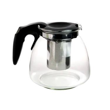 Imagem de Chaleira Bule De Vidro Com Infusor Chá Café Inox 950ml