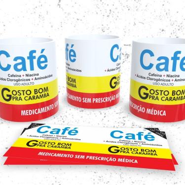 Imagem de Caneca de Porcelana Remédios Engraçados Café para Bebidas 325ML com Estampa Apta a Micr...