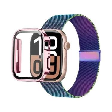 Imagem de Pulseira Milanese Em Ouro, Prata E Estampa De Leopardo Para Apple Watc