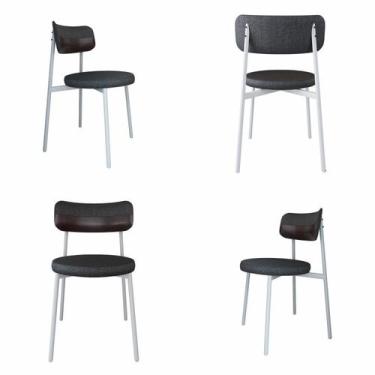 Imagem de Cadeira Kyta Fixa com 4 Pés 50 X 44,7 X 83,8 Cm com 4 Unidades - Metal