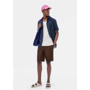 Imagem de Bermuda Hering Reta Texturizada Com Linho Masculina-Masculino