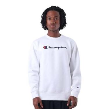 Imagem de Moletom Champion Crewneck Athletic Mini Script Preto-Masculino