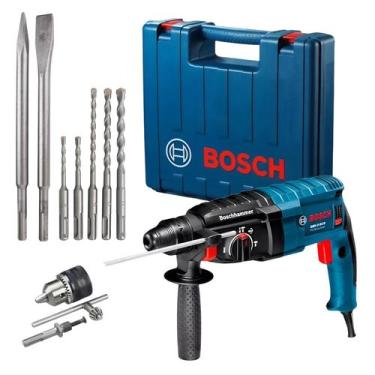 Imagem de Martelete Perf Rompedor 820w Gbh 2 24 D Bosch Com Acessórios Cor Azul 