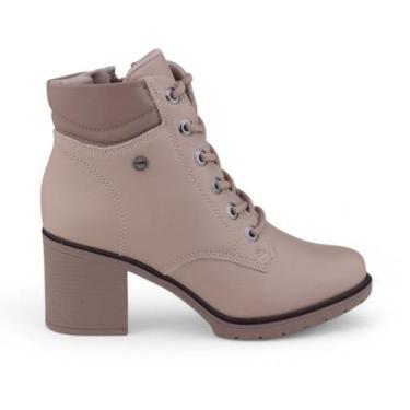 Imagem de Bota Coturno Feminina Dakota Couro D0391 , 36, Bege, Rato