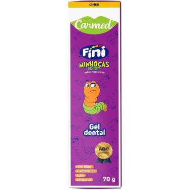 Imagem de Carmed Gel Dental Fini Minhocas, Sabor maçã verde, 70g - Cimed