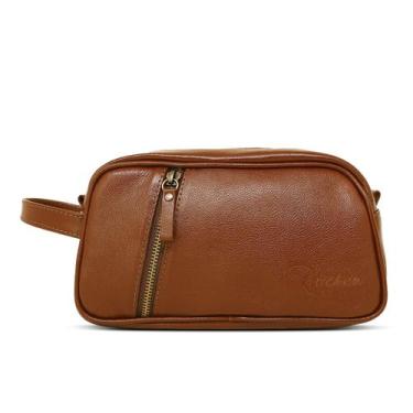 Imagem de Necessaire Masculina de Couro Texas - Relicário, Caramelo