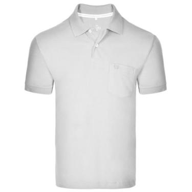 Imagem de Camisa Polo Masc. Piquet Básica com Bolso Vilejack VMGP0001, Branco, G