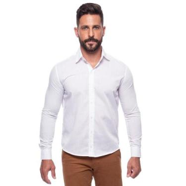 Imagem de Camisa Social Masculina Slim Manga Longa Lisa Não Amassa - Teodoro, Br