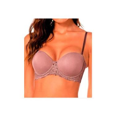 Imagem de Sutiã Bustiê Intenção DeMillus 067250 com Renda, Lilás, 48