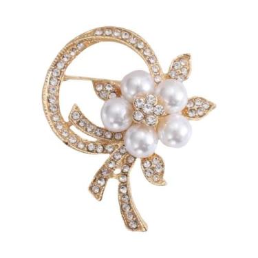 Imagem de Broche De Coração Duplo Com Strass Brilhante Para Mulheres, Joia De Im