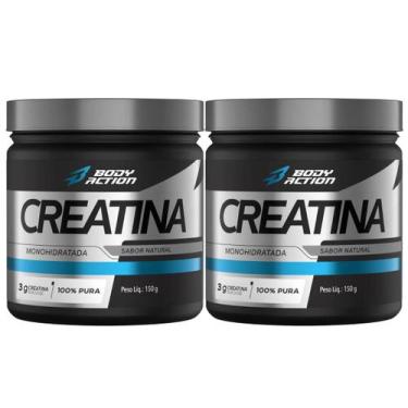 Imagem de 2x Creatina Monohidratada 100% Pura Body Action 300g -, Sem Sabor