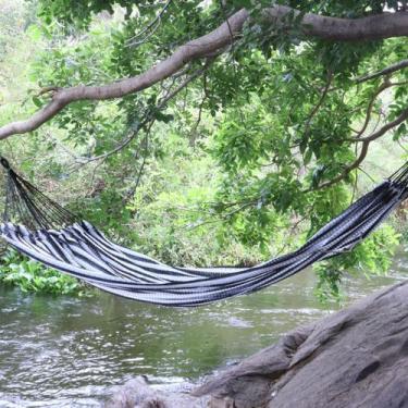 Imagem de Rede Descanso Dormir Amazonas Nylon Casal Colorida Resistente Camping 