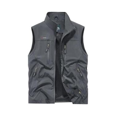 Imagem de Colete De Pesca Masculino De Couro Quente Para Outono/Inverno, Confort