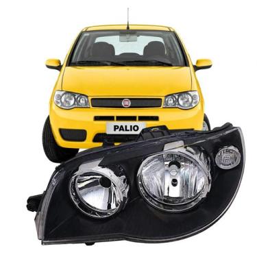 Imagem de Farol siena g3 2004 2015 dark preto canhao cromado le - RTECH IMPORTS