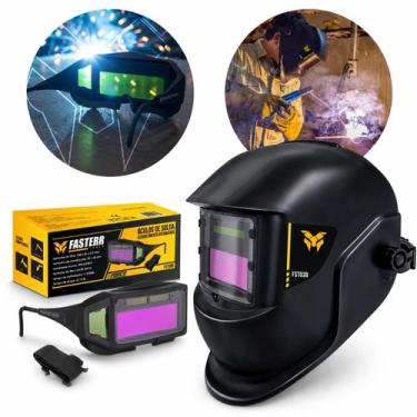Imagem de Kit Mascara E Óculos Solda Automático Para Soldador Fasterr Tools