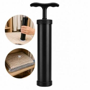 Imagem de Bomba Vacuo Para Saco Organizador Succao Manual Retira Ar Volume Roupa