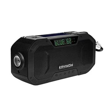 Imagem de Rádio meteorológico, alimentado por energia solar, rádio de emergência de furacão, alerta meteorológico AM/FMAA alimentado por 4 vias com lanterna, luz de leitura, carregador de celular, alarme SOS (preto)