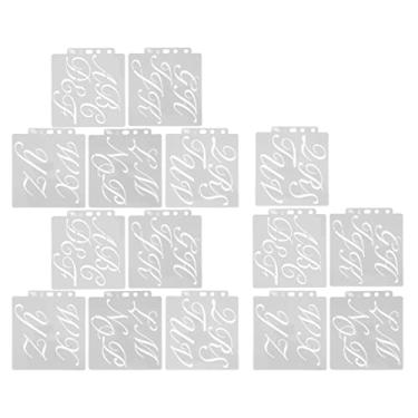 Imagem de Estêncil de caligrafia, pequeno e compacto, limpável, reutilizável, para decoração de projetos de arte para artesanato