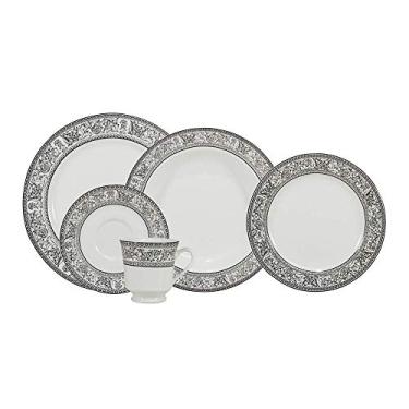 Imagem de Serviço de Jantar e Chá 30 peças em Porcelana. Modelo Redondo Itamaraty. Decoração Kate. Fabricado pela Schmidt.