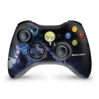 Imagem de Adesivo Compatível Xbox 360 Controle Skin - Mortal Kombat X Subzero -