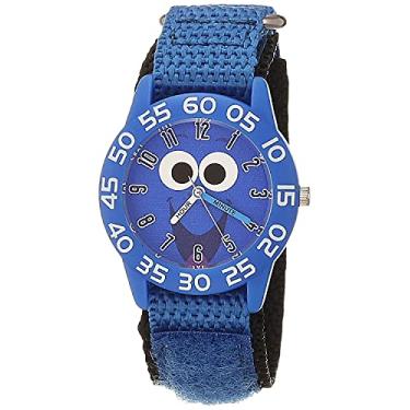 Imagem de Disney Relógio de quartzo japonês para meninos com pulseira de nylon, azul, 16 (modelo: WDS000929)
