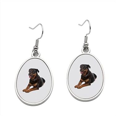 Imagem de Rottweiler 5 brincos com pingente para meninas - presente de festa de aniversário dos namorados