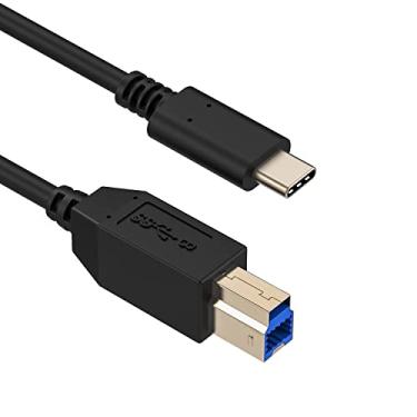 Imagem de CBUS Cabo USB-C para USB-B USB 3.0 de 1,8 m compatível com iFi Zen DAC, monitores Dell, scanners de impressoras, discos rígidos externos, estações de ancoragem USB Hub e mais (preto)