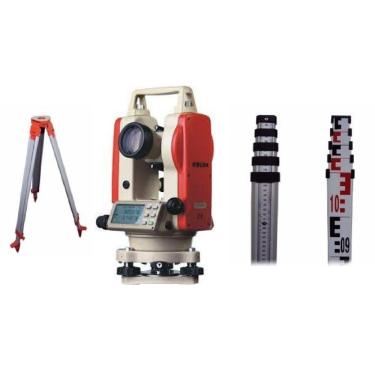 Imagem de Teodolito Eletrônico Kolida Kt-02 Topografia + Mira + Tripé