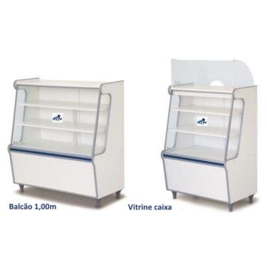 Imagem de Balcão Vitrine Seco 1,00m e Caixa Atendimento Artlux