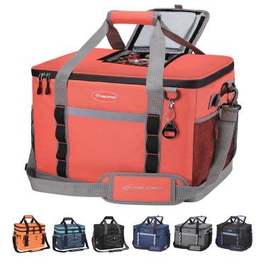 Imagem de Maelstrom ICY Bolsa térmica vazada, 75 latas de refrigerador macio dobrável, extra grande isolada à prova de vazamento, portátil para compras, acampamento, bagageiro e viagens rodoviárias, melancia