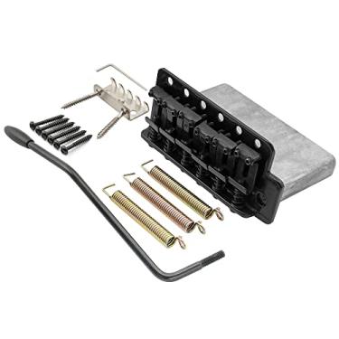 Imagem de Musiclily Pro Estilo Vintage Ponte Guitarra Tremolo com Saddles Aço de 56,5 mm para Vintage Fender American ST,Preta