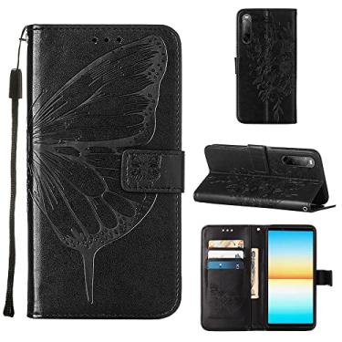 Imagem de For Sony 10 IV Embossed Butterfly Leather Phone Case
