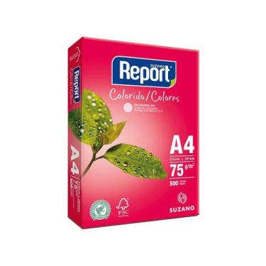 Imagem de Papel Sulfite A4 Rosa 75G 500 Folhas Report