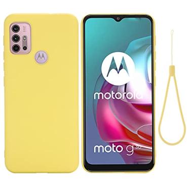 Imagem de For Motorola Moto G30 / G10 Solid Color Liquid Silicone Dropproof Full Coverage Protective Case