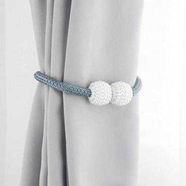 Imagem de Corda pérola fivela magnética fivela de cortina fivela de cortina acessórios de cortina criativos acessórios de janela tiebacks de cortina, T3,4 pcs