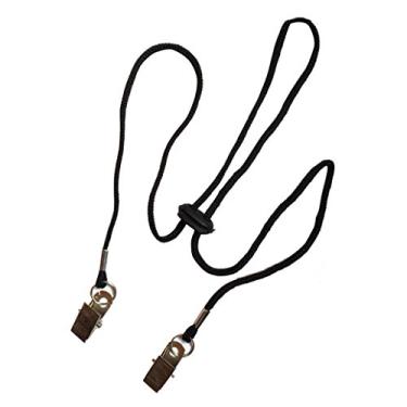 Imagem de 3 peças, preto, 90 cm, ajustável para idosos, adultos, bebês, crianças, guardanapos, fixação de clipe, suporte de fixação dental, alça de cordão para toalha, cobertor, viagem, atividades ao ar livre, obrigatório