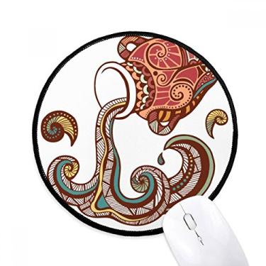 Imagem de DIYthinker Tapete de mouse com símbolo do zodíaco constelação de aquário, tapete redondo para computador