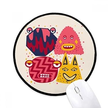 Imagem de DIYthinker Tapete de mouse para computador para mesa de escritório com tema de monstros de universo e alienígena