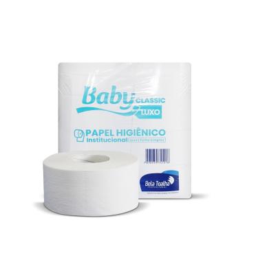Imagem de Papel Higiênico Rolão Luxo F. simples Baby  8 rolos de 300m