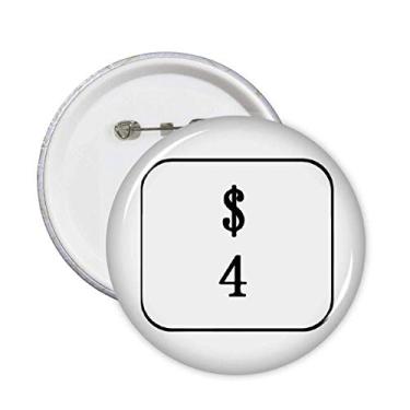 Imagem de Símbolo do teclado 4 Art Deco presente alfinetes da moda crachá botão emblema acessório decoração 5 peças